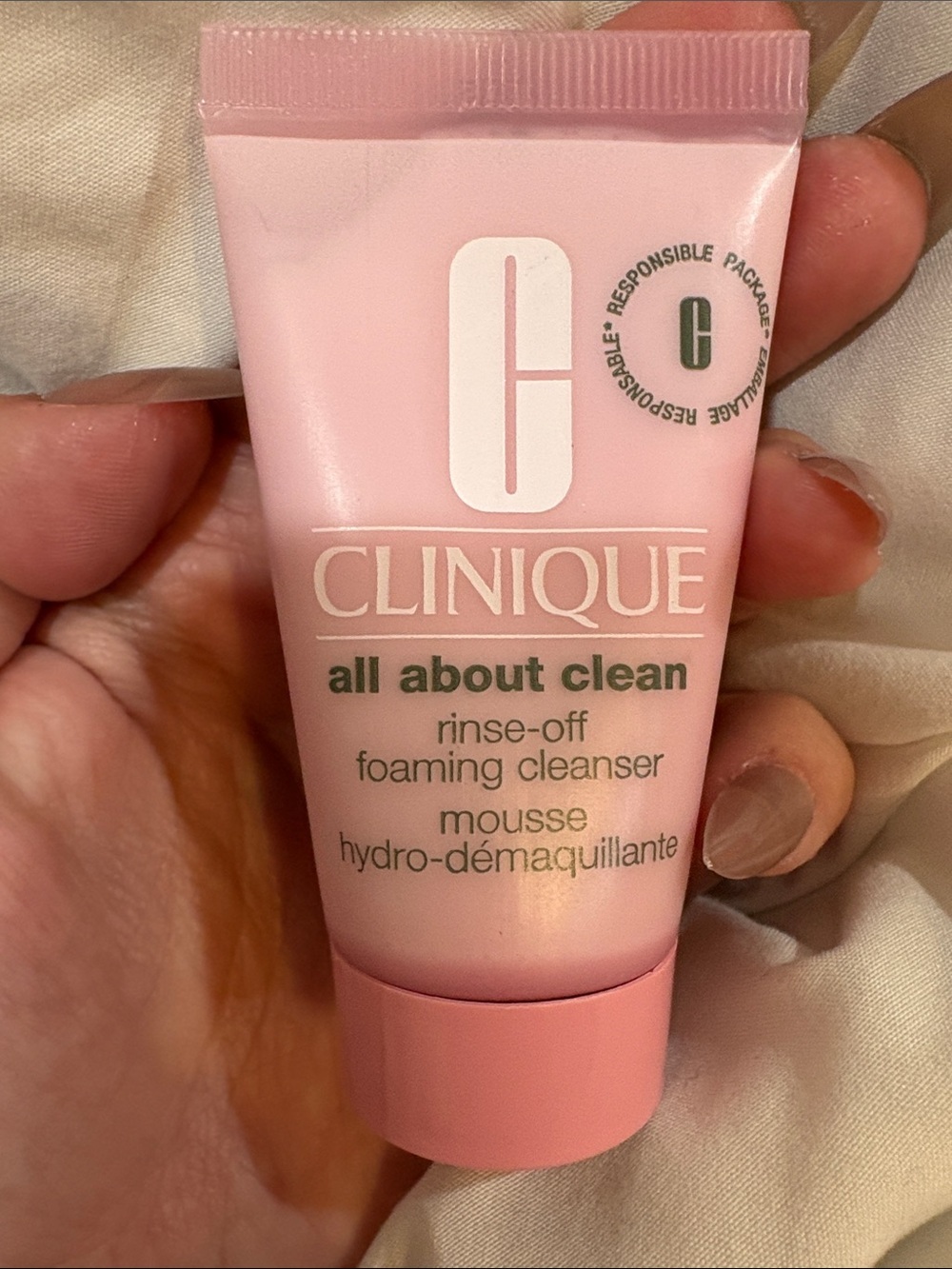 Clinique pink All About Clean Rinse-Off Foaming Cleanser NEW UNUSED